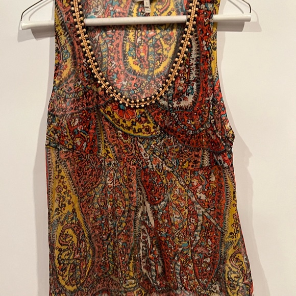 Joie Colorful See Through Top - Picture 1 of 5